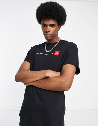 NSE - T-shirt nera con stampa sul petto - The North Face - Modalova