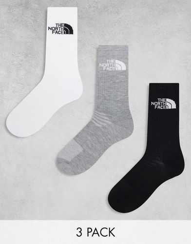 Simple Dome - Confezione da 3 paia di calzini bianchi, grigi e neri con logo - The North Face - Modalova