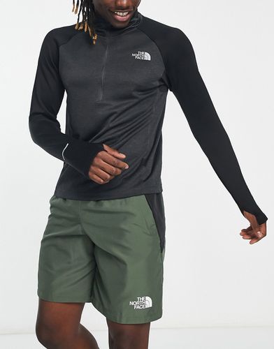 Running FlashDry - Top a maniche lunghe grigio e con zip corta - The North Face - Modalova