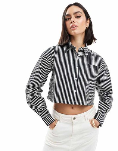 Camicia corta a righe bianche e nere - Threadbare - Modalova