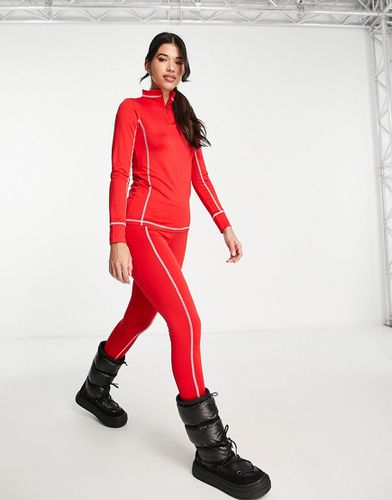 Completo base layer da sci con top accollato a maniche lunghe e leggings - Threadbare - Modalova