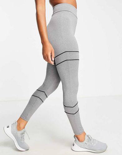 Fitness - Leggings da palestra mélange con profili a contrasto - Threadbare - Modalova