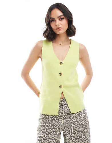 Gilet in maglia lime - Threadbare - Modalova