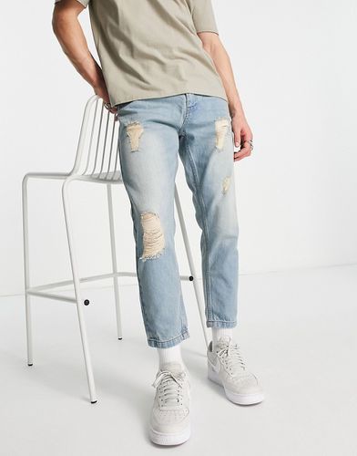 Jeans affusolati rigidi effetto invecchiato lavaggio medio - Threadbare - Modalova
