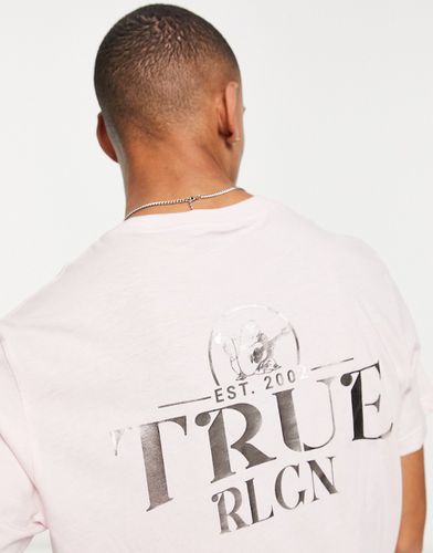 T-shirt lilla con stampa del logo sul retro - True Religion - Modalova