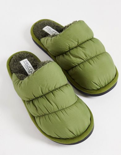 Pantofole stile sabot imbottite, colore kaki - Truffle Collection - Modalova
