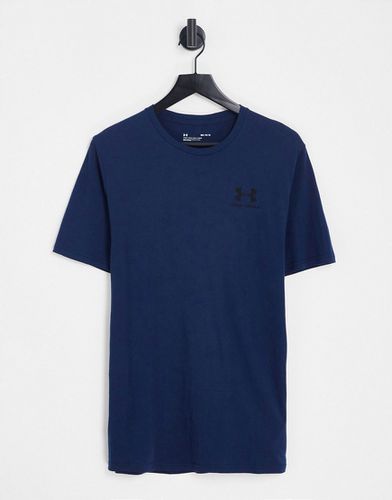 T-shirt blu navy con logo - Under Armour - Modalova