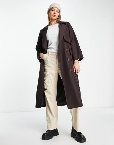 Urban Code - Trench oversize taglio lungo cioccolato - Urbancode - Modalova