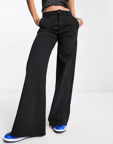 Pantaloni a vita alta con fondo ampio neri - Urban Classics - Modalova