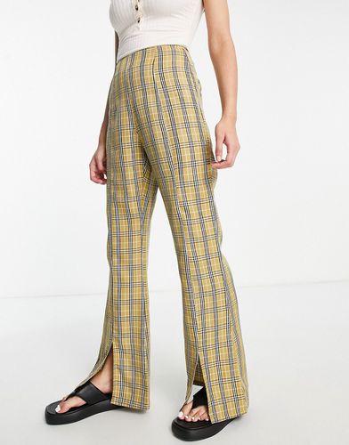 Pantaloni sartoriali a quadri colore neutro - Urban Threads - Modalova