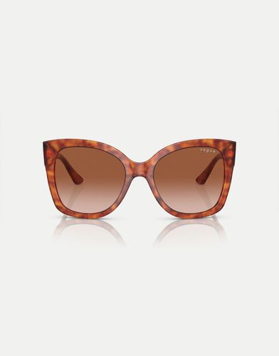 Eyewear - Occhiali da sole rettangolari Havana con lenti marroni - Vogue - Modalova