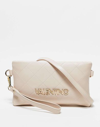 Valentino - Nur Re - Pochette piccola trapuntata écru con cinturino da polso - Valentino Bags - Modalova