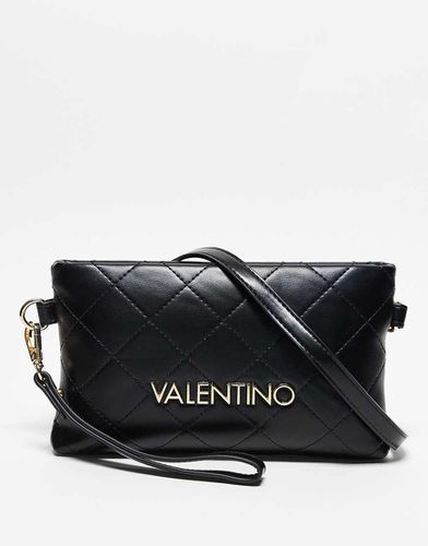 Valentino - Nur Re - Pochette piccola trapuntata nera con cinturino da polso - Valentino Bags - Modalova