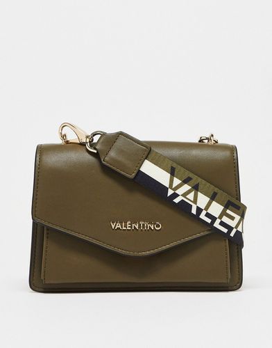 Valentino - Zermatt - Borsa scuro con patta e tracolla in tessuto - Valentino Bags - Modalova