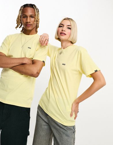 T-shirt gialla unisex con logo sul petto a sinistra - Vans - Modalova