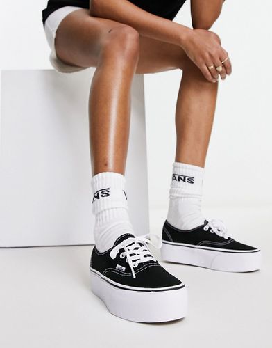 Authentic - Sneakers nere e bianche con suola stile plateau - Vans - Modalova