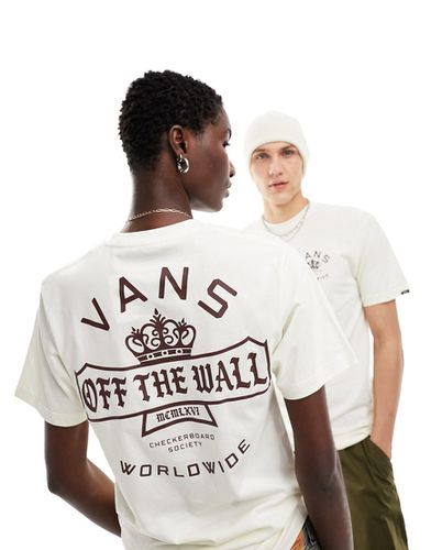 Checkerboard Society - T-shirt color crema con stampa - Vans - Modalova