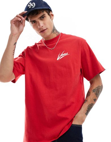 Dettori - T-shirt oversize rosso racing e color marshmallow - Vans - Modalova