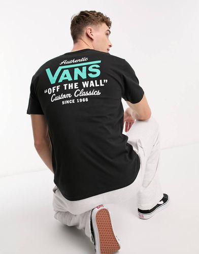 Holder Street - T-shirt nera con stampa sul retro - Vans - Modalova