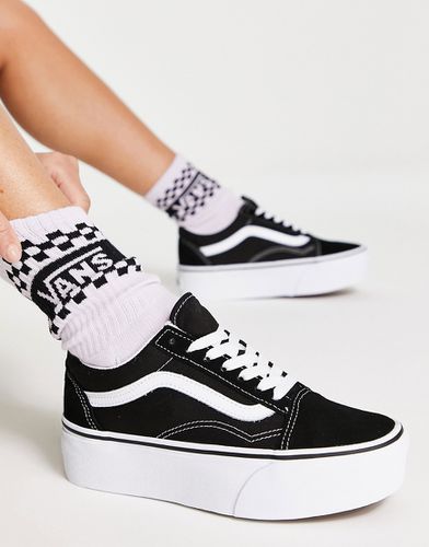Old Skool - Sneakers nere e bianche con suola rialzata - Vans - Modalova