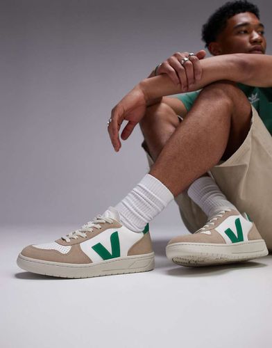 V-10 - Sneakers in pelle extra, smeraldo, sahara chromefree - VEJA - Modalova