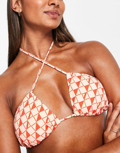 Mix & Match - Top bikini a triangolo con stampa fantasia, colore rosso e - Vero Moda - Modalova