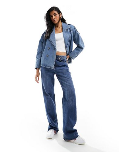 Giacca di jeans oversize lavaggio medio - Vero Moda - Modalova
