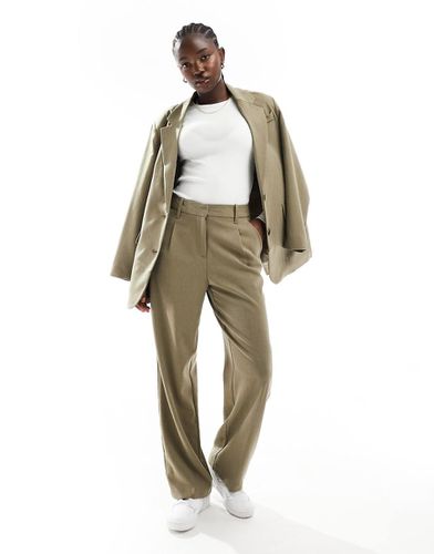 Pantaloni sartoriali beige dritti in coordinato - Vero Moda - Modalova