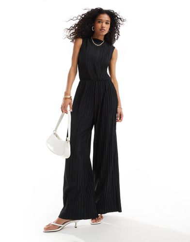 Tuta jumpsuit senza maniche accollata nera - Vero Moda - Modalova