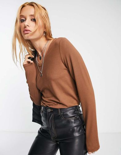 Top a maniche lunghe con scollo rotondo - Vero Moda - Modalova