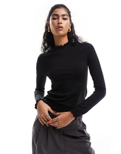 Top in maglia con bordi smerlati - Vero Moda - Modalova