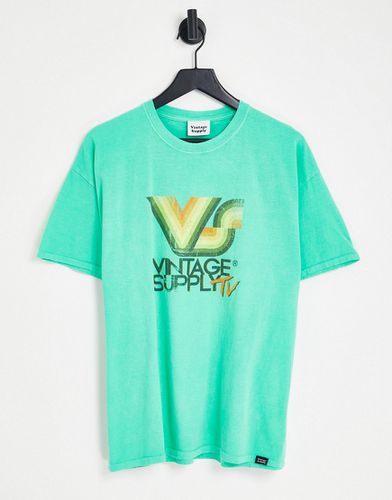 T-shirt con "Safari TV" sul retro - Vintage Supply - Modalova