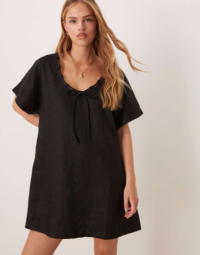 Nellie - Robe babydoll courte en lin - Vrg Grl - Modalova