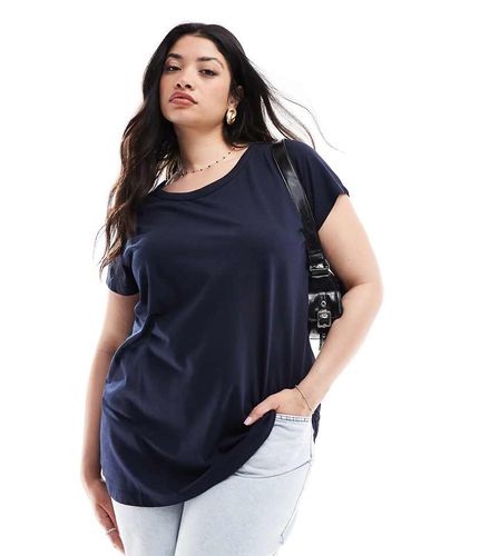 Yours - T-Shirt girocollo blu navy - Yours - Modalova