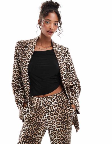 YAS - Blazer oversize leopardato in coordinato - Y.A.S - Modalova