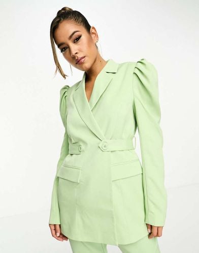 Y.A.S - Blazer sartoriale menta con cintura e maniche a sbuffo in coordinato - YAS - Modalova