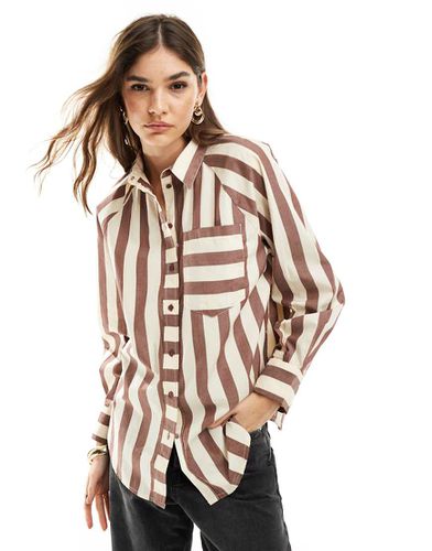 YAS - Camicia oversize color crema e a righe - Y.A.S - Modalova