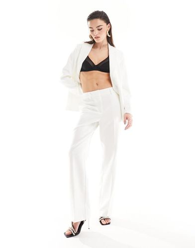 Pantaloni sartoriali da sposa a vita alta bianchi in coordinato - YAS - Modalova