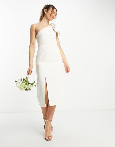 Y.A.S - Vestito midi monospalla da sposa con fiocco - YAS - Modalova