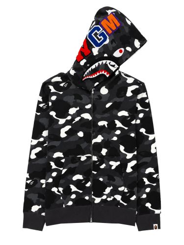 Felpa "shark" con zip e cappuccio - a bathing ape - Modalova
