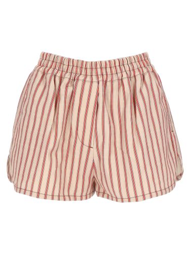 Fendi shorts in denim ff a righe - fendi - Modalova