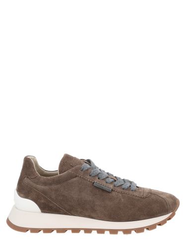 Runner in camoscio con shiny tab - brunello cucinelli - Modalova