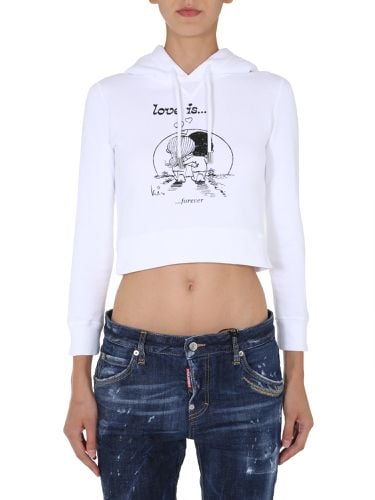 Dsquared cropped sweatshirt - dsquared - Modalova