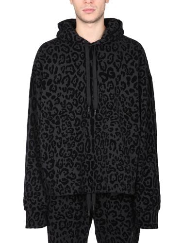 Sweatshirt with leopard print - dolce & gabbana - Modalova