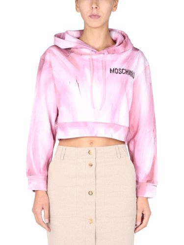 Art theme" cropped sweatshirt - moschino - Modalova