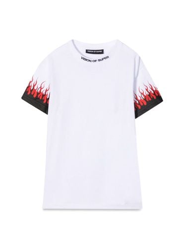 Kids tshirt with double flame - vision of super - Modalova