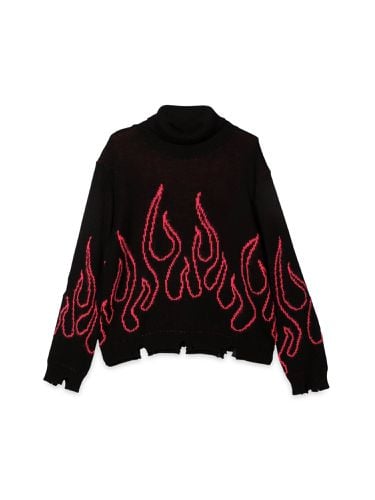 Jumper high neck with pink flames - vision of super - Modalova