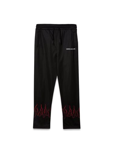 Pants with red embroidered flames - vision of super - Modalova