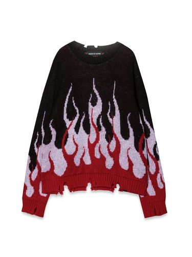 Sweater with double flames - vision of super - Modalova