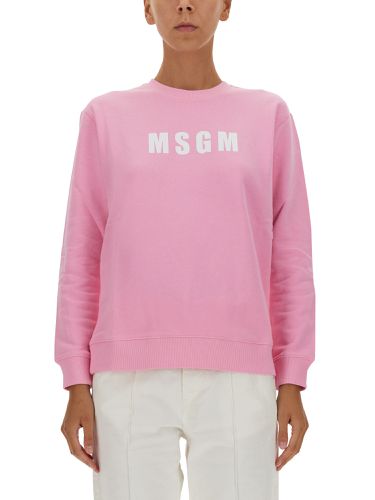 Msgm sweatshirt with logo - msgm - Modalova